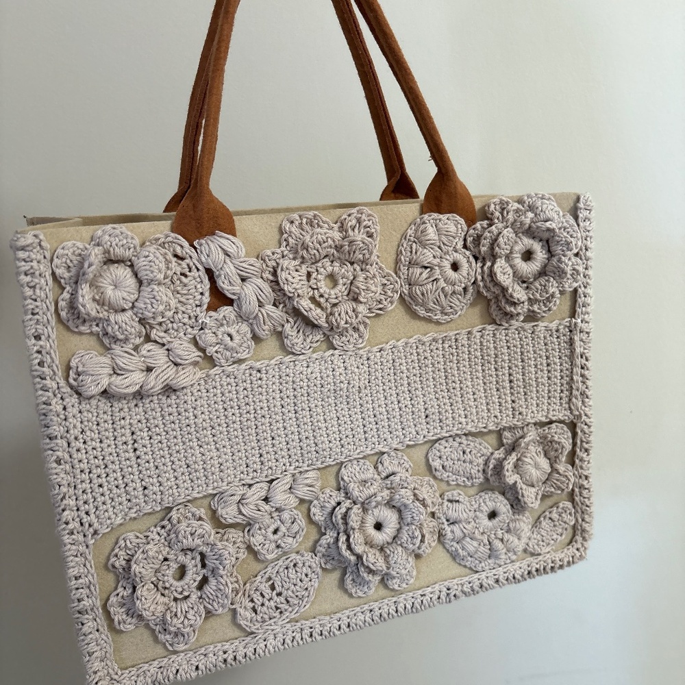 Crochet Tote Book Bag